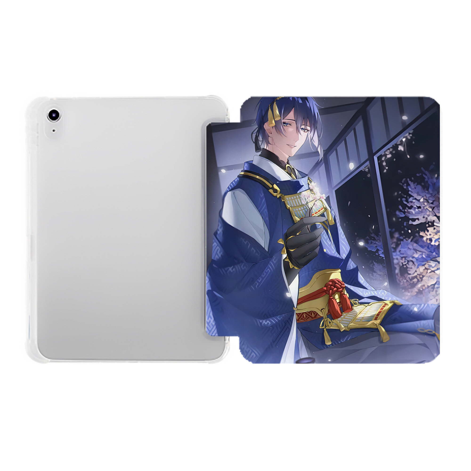 （画像用） 刀剣乱舞 Touken Ranbu IPad ケース ペン収納付き 三つ折りスタンド PUレザー×シリコン 対応機種9.5/10.5/10.9インチ